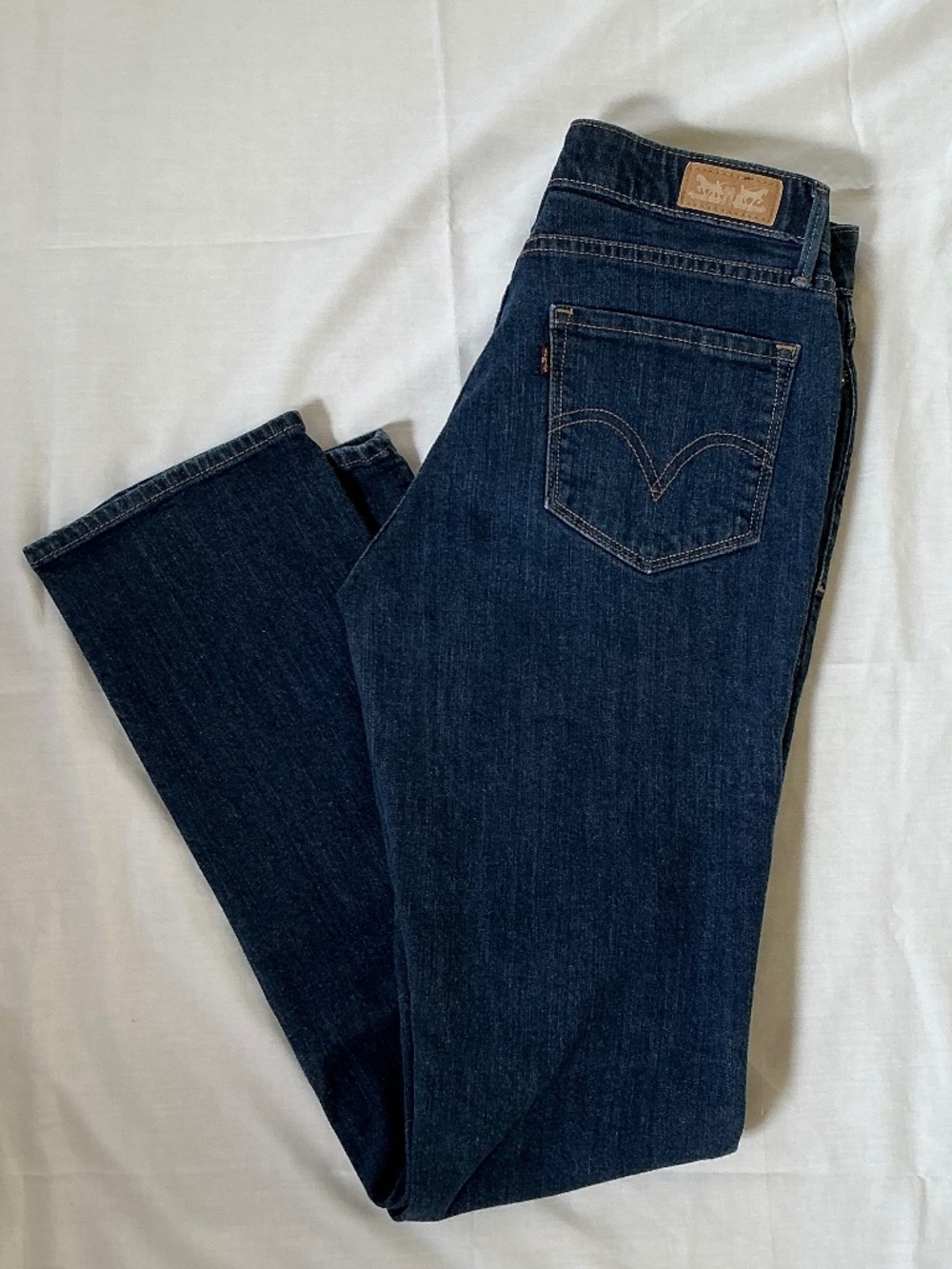 Levi’s 525 Perfect Waist Straight Leg Jeans 8M W29 Blue EUC Red Tag